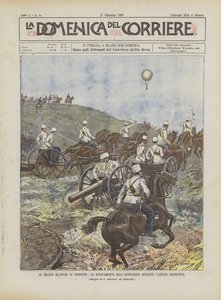 The Great Maneuvers in Piedmont, The Movement of Artillery During the Final Action by Achille Beltrame