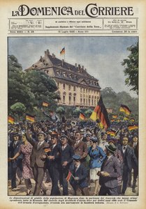 The jubilant demonstrations of the population of Mainz after the departure of the French