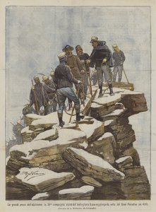 The Great Feats of Mountaineering, the 36th Alpine Company of the Susa Battalion Reaches the Summit ?