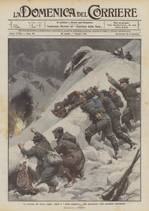 The inventions of our alpini, explosive barrels and sleds thrown onto Austrian positions