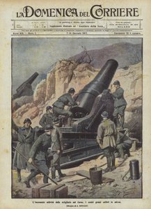 The incessant activity of the artillery on the Carso by Achille Beltrame