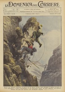 While Two Mountaineers Were Climbing the East Face of Monte Civetta in the Dolomites, the Boulder... by Achille Beltrame