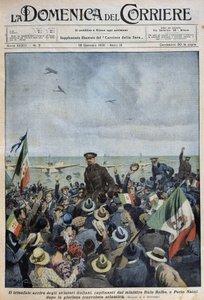 The Triumphant Arrival of Italian Airmen Led by Minister Italo Balbo After Crossing the Atlantic