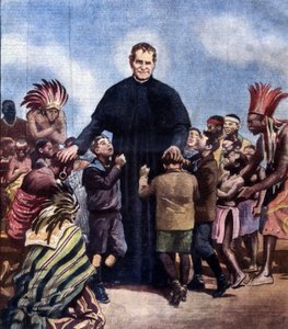 Saint John Bosco. Giovanni Bosco, also known as Don Bosco Italian Priest (1815-1888). Illustration of Achille Beltrame