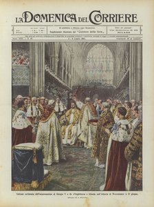 Solemn Coronation Ceremony of George V as King of England and Ireland in the Abbey by Achille Beltrame