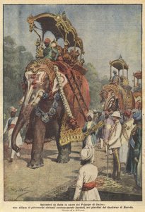 Fairytale Splendors in Honor of the Prince of Wales, a Parade of Picturesque Elephants