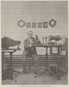T. A. Edison Working on a New Invention