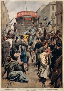 Tram Strike in Milan by Achille Beltrame