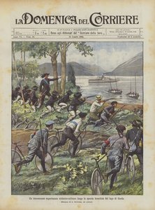An Interesting Military Cycling Experiment Along the Brescia Shore of Lake Garda by Achille Beltrame