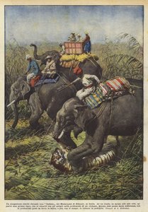 A Bloody Duel During a Hunt by the Maharajah of Bikanir, India