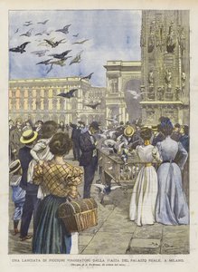 A Release of Homing Pigeons from the Royal Palace Square, in Milan