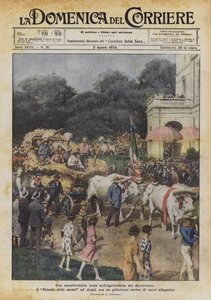 A Characteristic Agricultural Festival in Monferrato, the Triumph of the Harvest in Acqui by Achille Beltrame