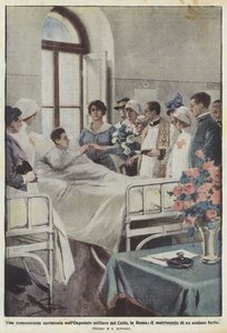 A Moving Ceremony at the Celio Military Hospital in Rome, the Wedding of a Wounded Soldier by Achille Beltrame