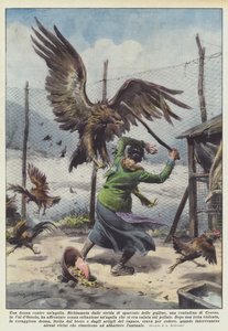 A Woman Against an Eagle by Achille Beltrame
