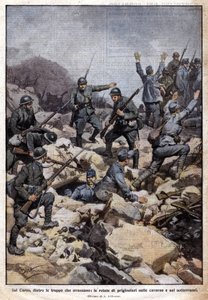 World War I: Italian Front on the Carso Plateau and Prisoners in the Underground by Achille Beltrame