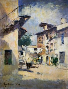 Interior of Rustic Courtyard