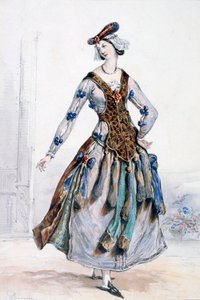 Mademoiselle Sophie, Costume Design for an Opera, c1820-1857 by Achille Devéria