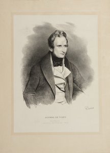 Portrait of Alfred de Vigny, 1797-1863 by Achille Devéria