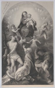 The Madonna of Saint Sebastian, with the Virgin and Child, surrounded by angels, 1847