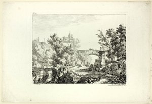 Landscape, plate IV by Achille Etna Michallon