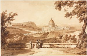 View of St. Peters, Rome, c. 1817-1820