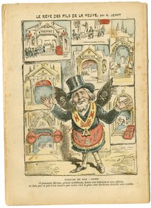 Illustration by Achille Lemot in Le Pelerin, 23/09/06 - The dream of the widow