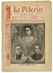 Illustration of Achille Lemot for the Cover of Le Pelerin, 26/08/06 - New English Eveques - Religion Faith, Catholic Catholicism - Eveques by Achille Lemot