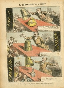 Illustration of Achille Lemot in Le Pelerin, 23/06/07 - Liquidation - Game, Religion Faith, Silver, Catholic Catholicism - Billion of Congregations - Honneteau by Achille Lemot