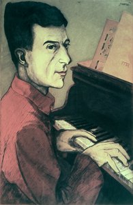 Portrait of Maurice Ravel Playing the Piano