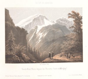 View of the Mer-de-Glace Glacier (Memory of Chamonix-Mont-Blanc) by Ad. Cuvillier