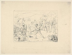 Formation of Guerrilla Bands from Confederate War Etchings by Adalbert John Volck