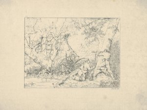 Vicksburg Canal from Confederate War Etchings by Adalbert John Volck