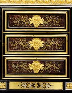 Detail of a Late Louis XVI Ormolu-Mounted Boulle Marquetry Side Cabinet (detail) by Adam (attr. to) Weisweiler