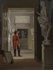 The Hall of Antiquities at Charlottenborg Palace, Copenhagen, 1830 by Adam August Müller