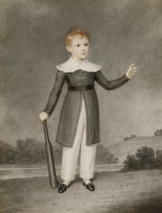 Portrait of Edward Currie Holding a Cricket Bat by Adam Buck