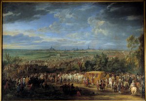 Entry of King Louis XIV and Queen Marie Therese on July 30, 1667 in Arras by Adam Frans van der Meulen