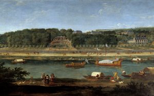 View of the Castle of Saint Cloud with the Royal Gallery on the Seine