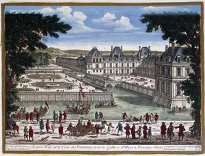 Château de Fontainebleau - engraving by Perelle by Adam Perelle
