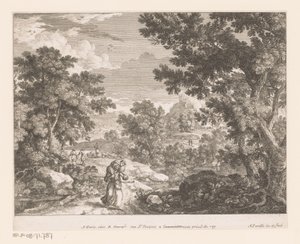 Landscape with Christ with Lamb on His Shoulders by Adam Perelle