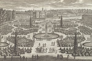 The Parterre of the Orangerie of Chantilly by Adam Perelle