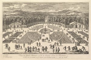 View of the Grand Parterre and the Demie Lune of Richelieu by Adam Perelle