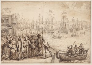 Christian II Leaves Copenhagen in 1523 by Adam Willaerts