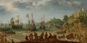 Ships off a Rocky Coast, 1621