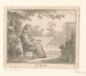 Portrait of Arnoldus a Sancta Clara with a Book in a Garden