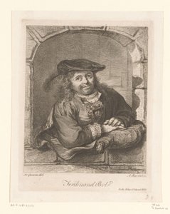 Portrait of Ferdinand Bol in a Window by Adam von Bartsch