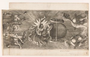 Apollo in His Triumphal Chariot and Diana as Moon Goddess