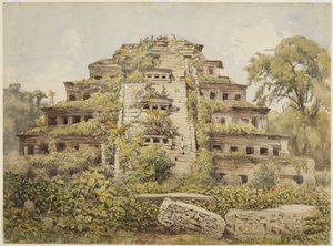 Ruined Temple (Pyramid of the Niches) at El Tajin, Papantla, Mexico