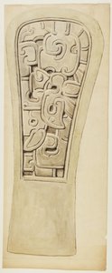Stone relief from Veracruz, Mexico by Adela Breton
