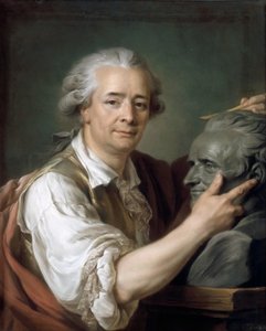 Augustin Pajou Sculpting a Bust of His Teacher Lemoyne the Younger