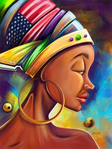 Vibrant African American Woman by Adetoro Debas